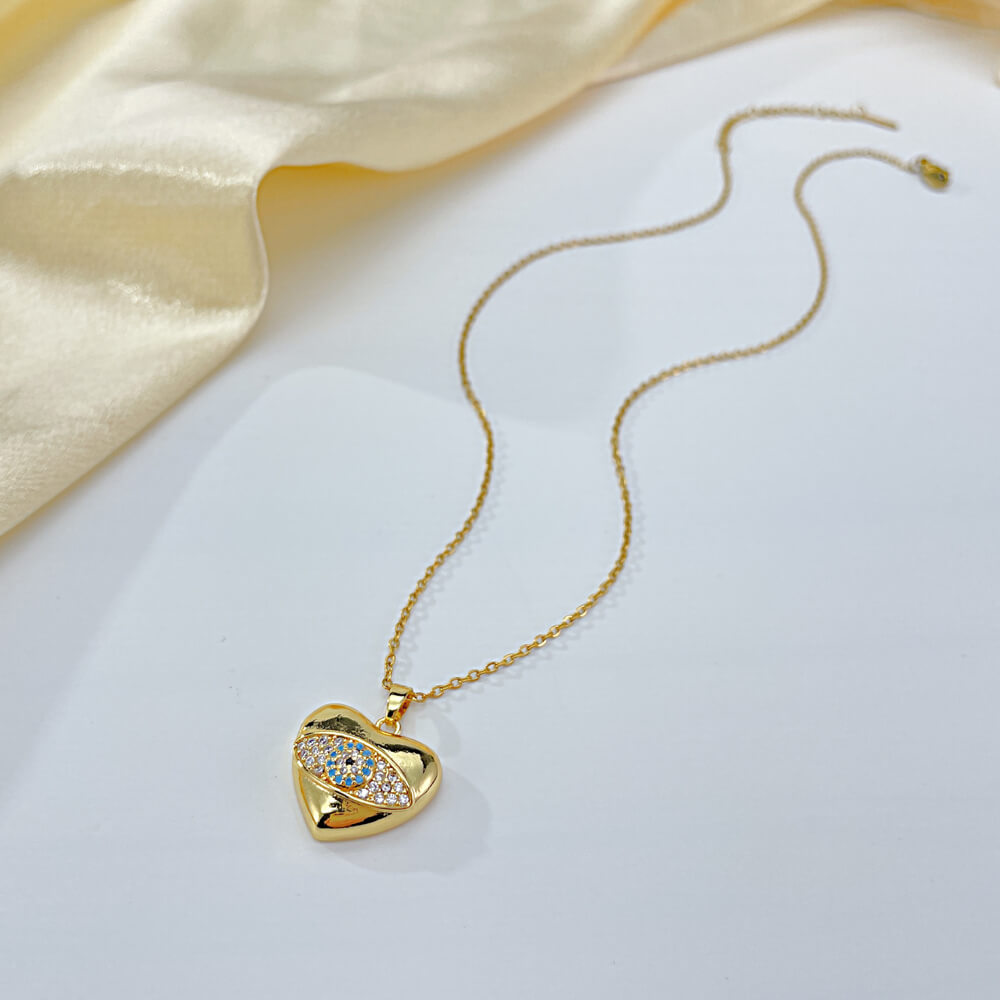 AG Eternal Cubic Zirconia Heart-Shaped Pendant Necklace - AGCHEN JEWELRY,necklace