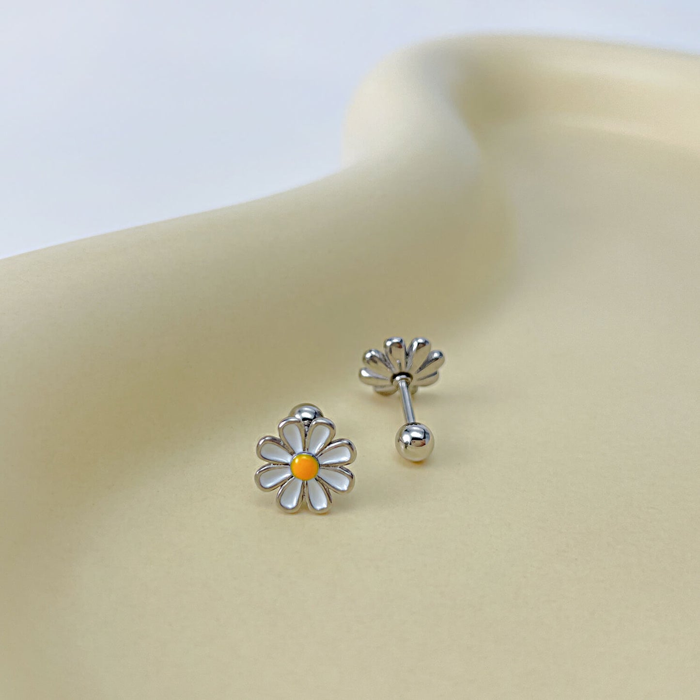 AG Natural Freedom Litte Daisy Stainless Steel Earrings - AGCHEN JEWELRY,earrings