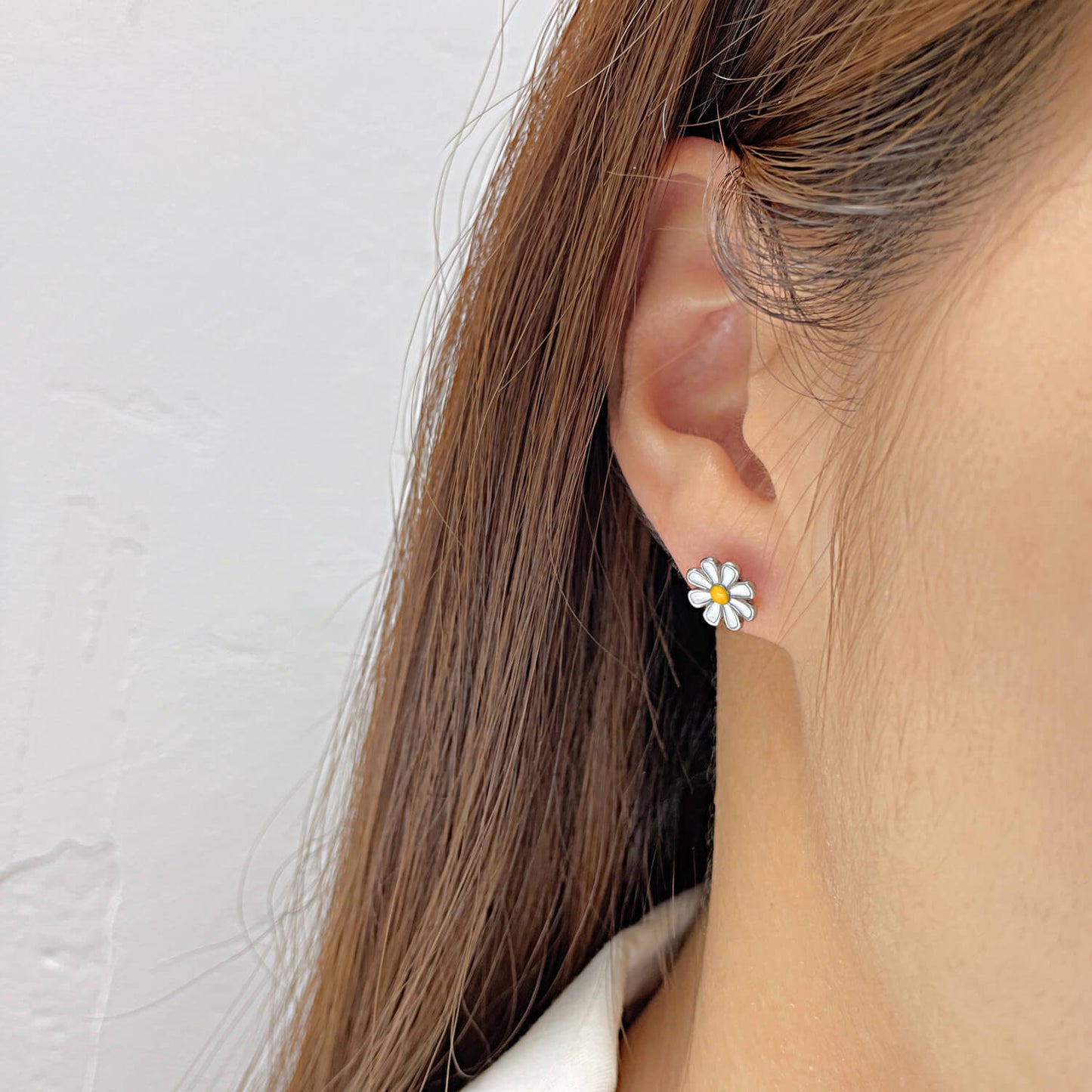 AG Natural Freedom Litte Daisy Stainless Steel Earrings - AGCHEN JEWELRY,earrings