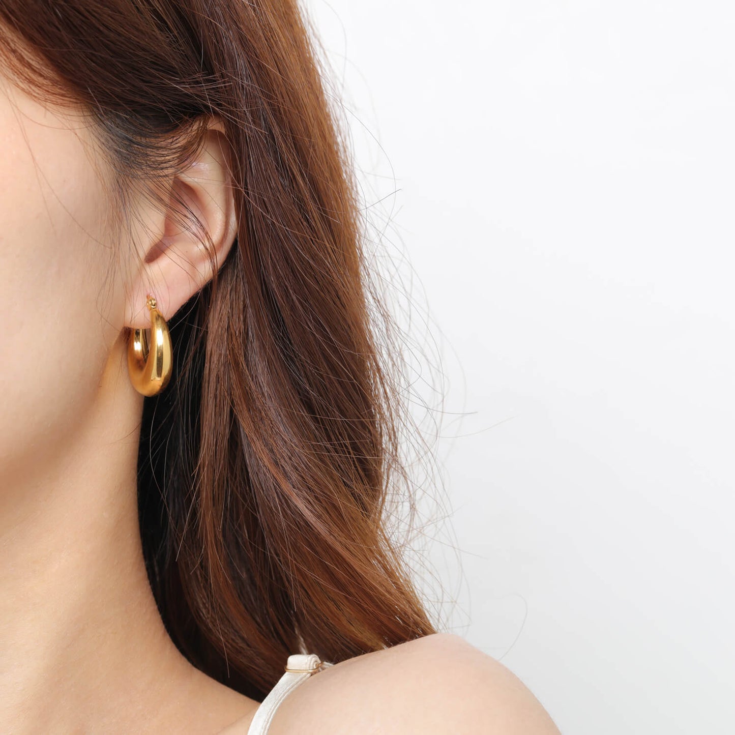 AG Luna-Inspired Gold-plated Stainless Steel Earrings - AGCHEN JEWELRY,earrings