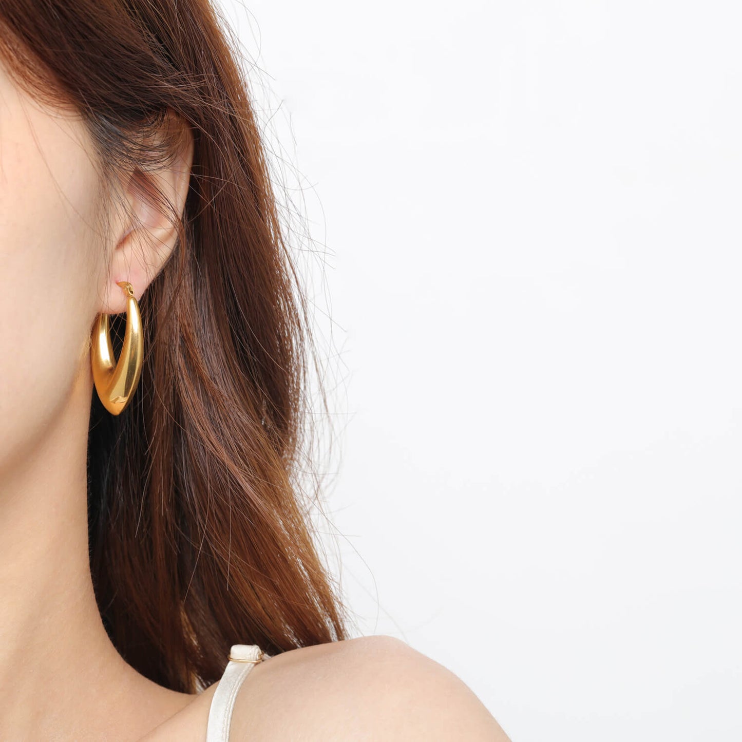 AG Radiant Beauty Raindrops Gold Stainless Steel Earrings - AGCHEN JEWELRY,earrings