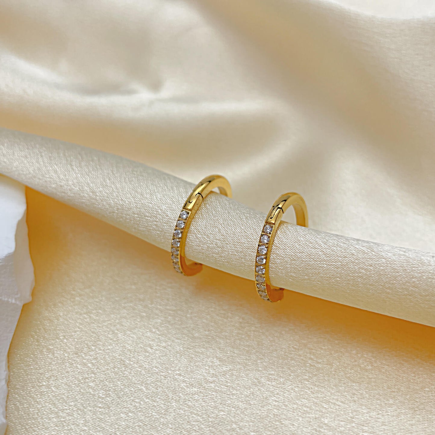AG Circle Of Beauty Life Cubic Zirconia Stainless Steel Earrings - AGCHEN JEWELRY,earrings