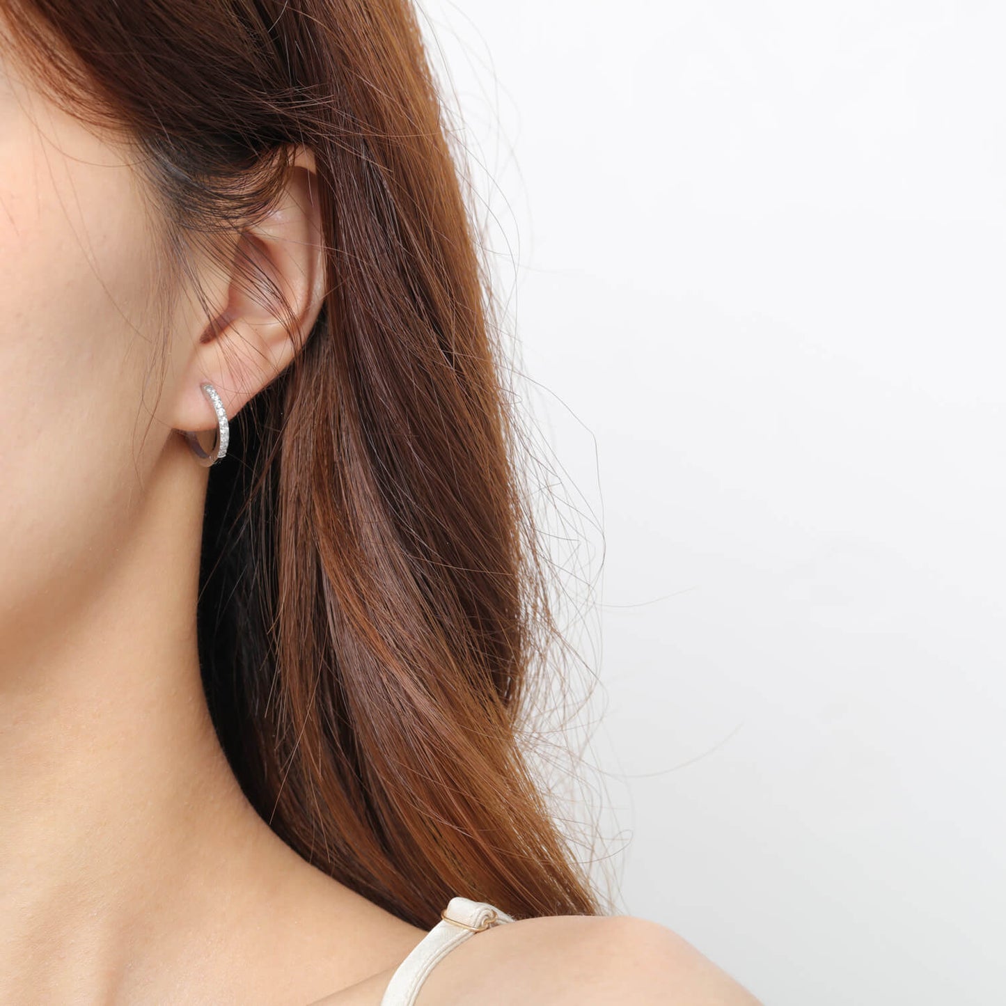 AG Circle Of Beauty Life Cubic Zirconia Stainless Steel Earrings - AGCHEN JEWELRY,earrings