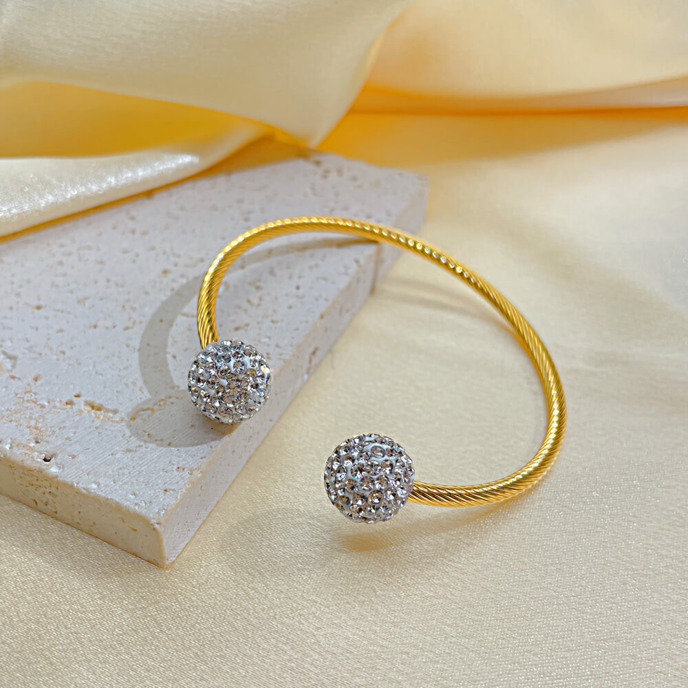 AG Dazzling Double Stars Bangle Bracelet - AGCHEN JEWELRY,bracelet