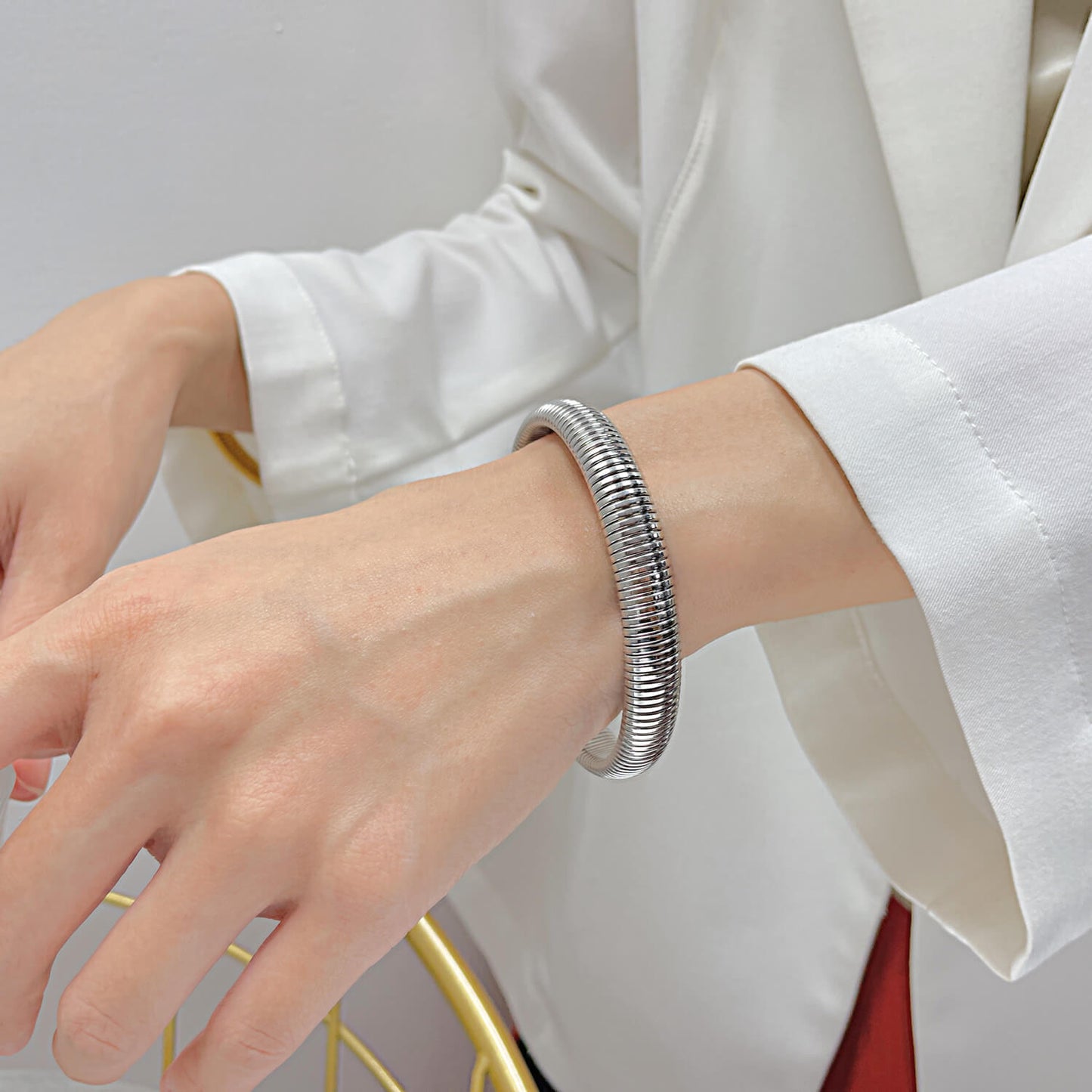 AG Classical Gold-plated Stainless Steel Bangle Bracelet - AGCHEN JEWELRY,bracelet
