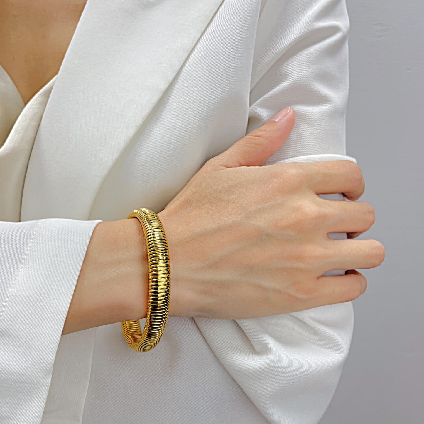 AG Classical Gold-plated Stainless Steel Bangle Bracelet - AGCHEN JEWELRY,bracelet