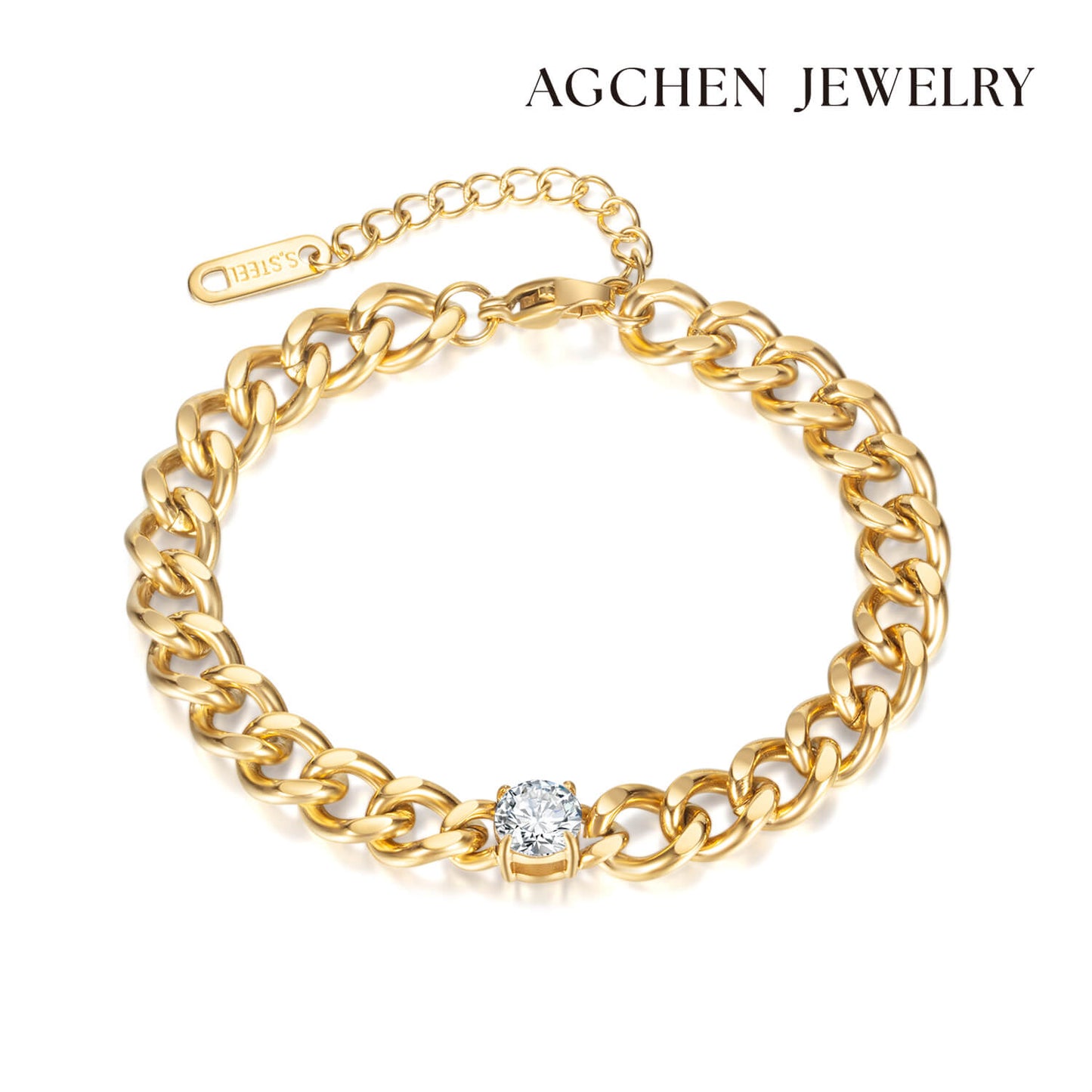 AG Eternal Love Bracelet with Sparkling Zirconia - AGCHEN JEWELRY,bracelet