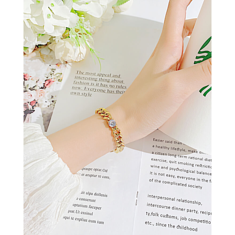 AG Eternal Love Bracelet with Sparkling Zirconia - AGCHEN JEWELRY,bracelet