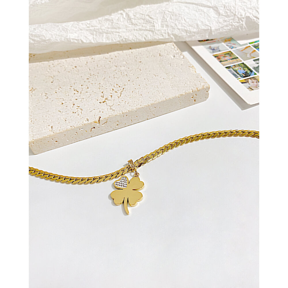 AG Lucky Four-leaf Clover Stainless Steel Bracelet - AGCHEN JEWELRY,bracelet
