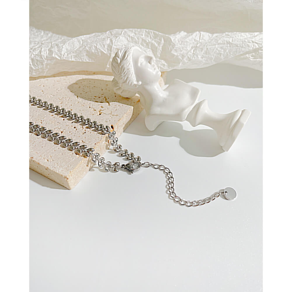 AG Natural Beauty Leaf Chain Stainless Steel Bracelet - AGCHEN JEWELRY,bracelet