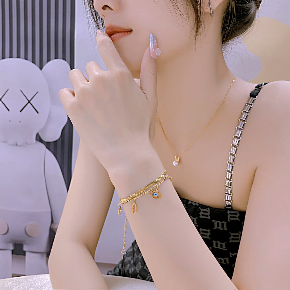AG Hope And Freedom Bracelet With Turquoise Stone - AGCHEN JEWELRY,bracelet