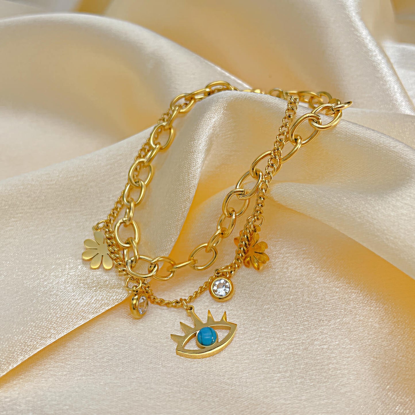 AG Hope And Freedom Bracelet With Turquoise Stone - AGCHEN JEWELRY,bracelet