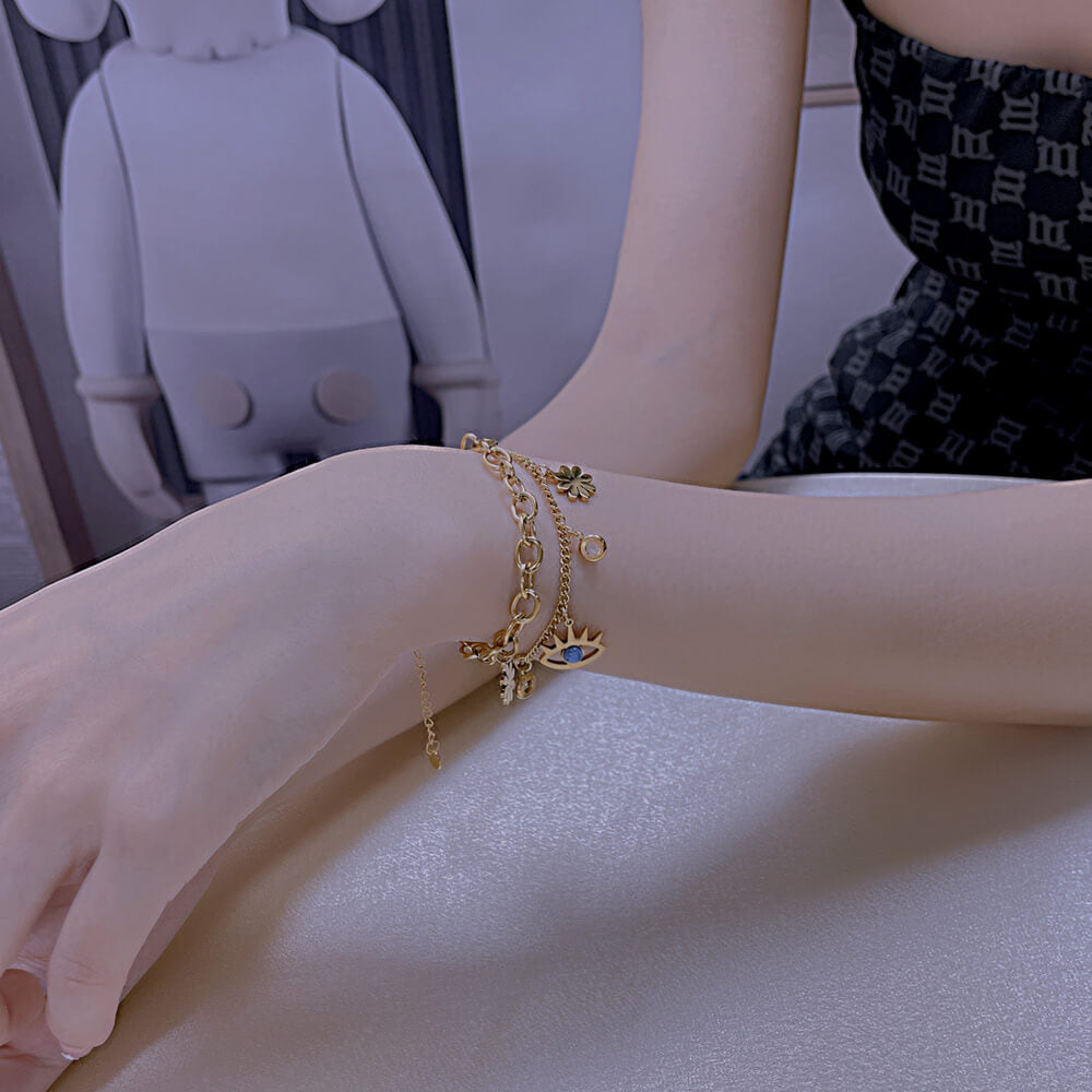 AG Brilliant Starry Bracelet With Cubic Zirconia - AGCHEN JEWELRY,bracelet