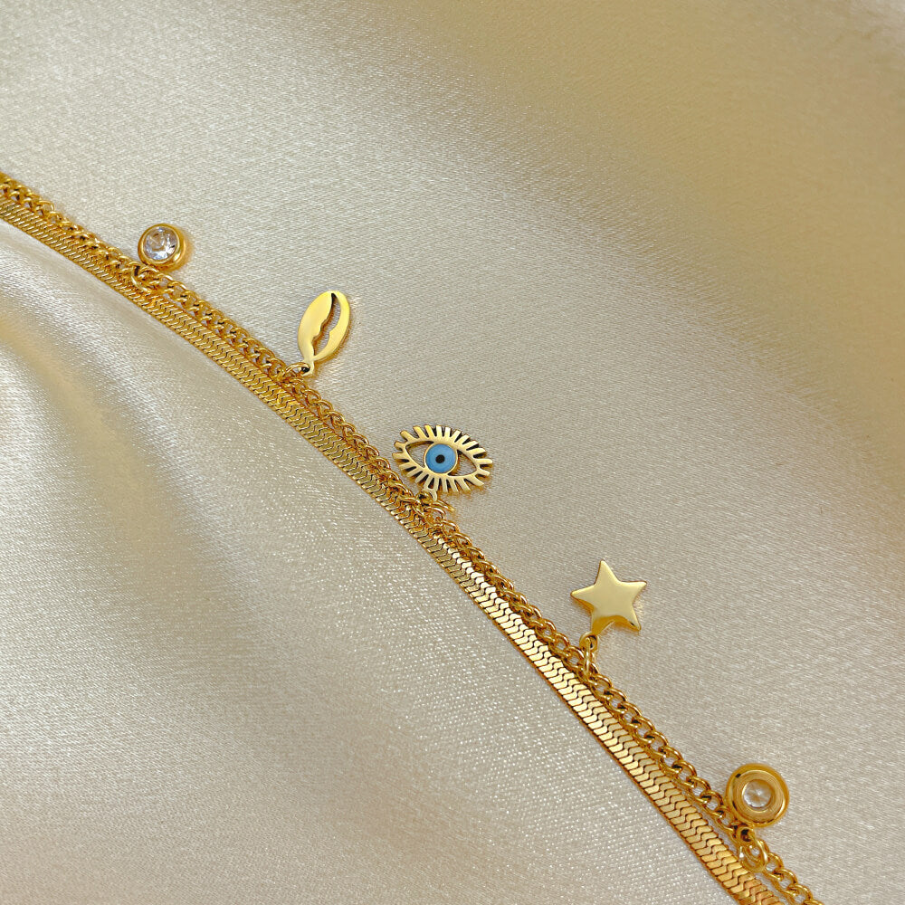 AG Brilliant Starry Bracelet With Cubic Zirconia - AGCHEN JEWELRY,bracelet