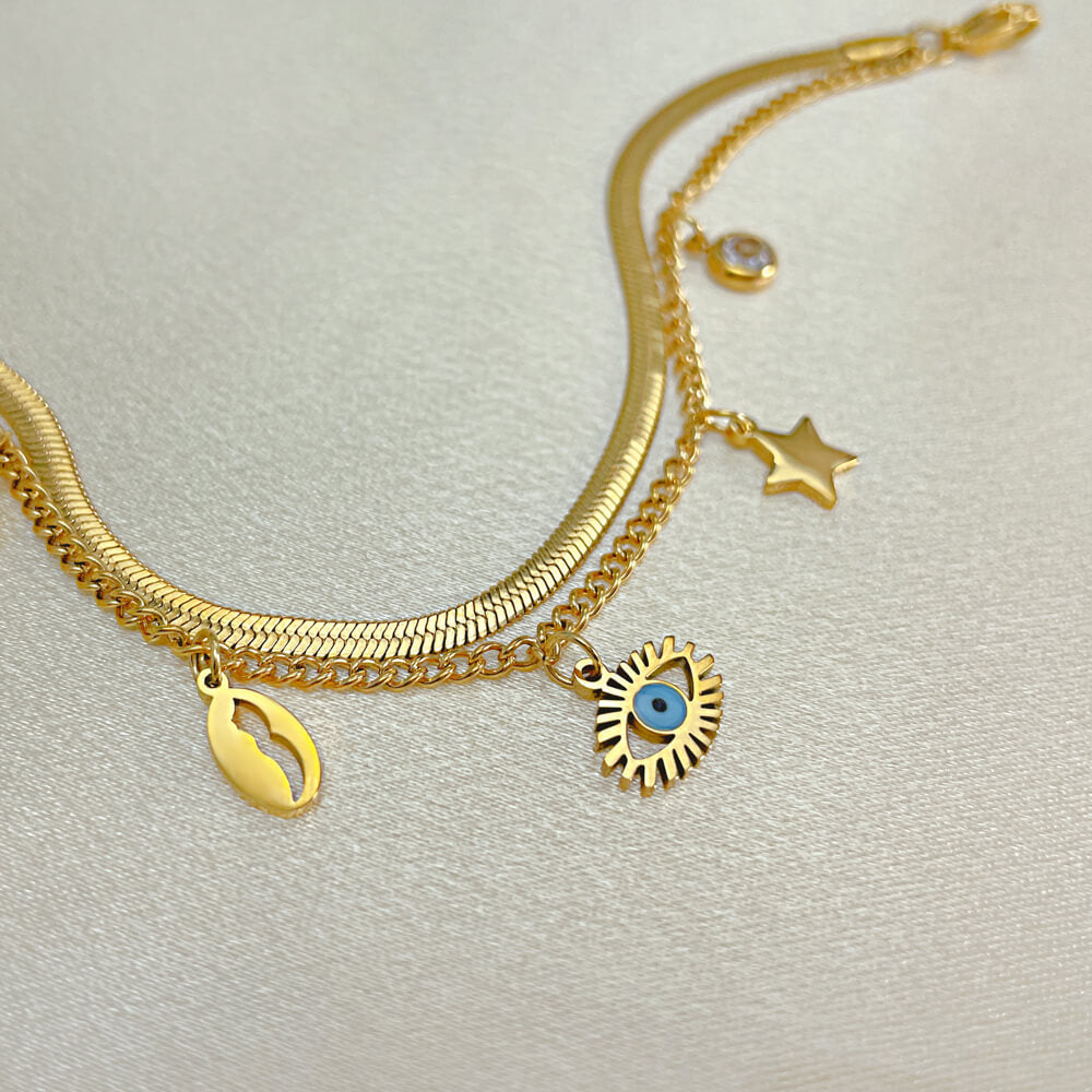 AG Brilliant Starry Bracelet With Cubic Zirconia - AGCHEN JEWELRY,bracelet