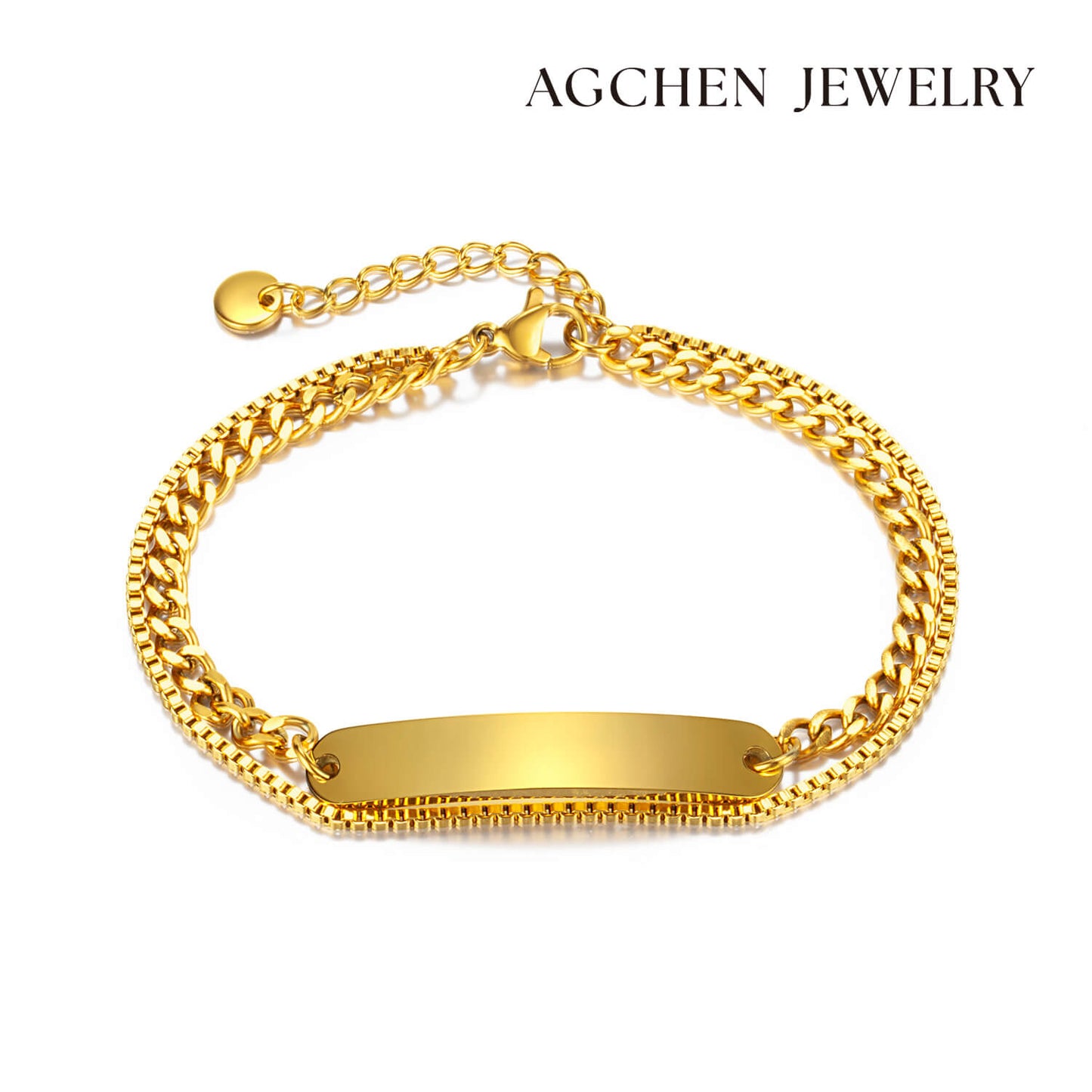 AG Dream Chaser Stainless steel Interlocking Chain Bracelet - AGCHEN JEWELRY,bracelet