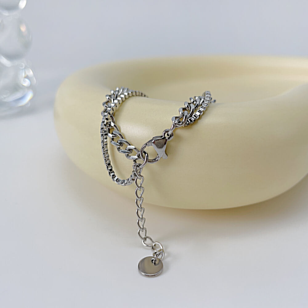 AG Dream Chaser Stainless steel Interlocking Chain Bracelet - AGCHEN JEWELRY,bracelet