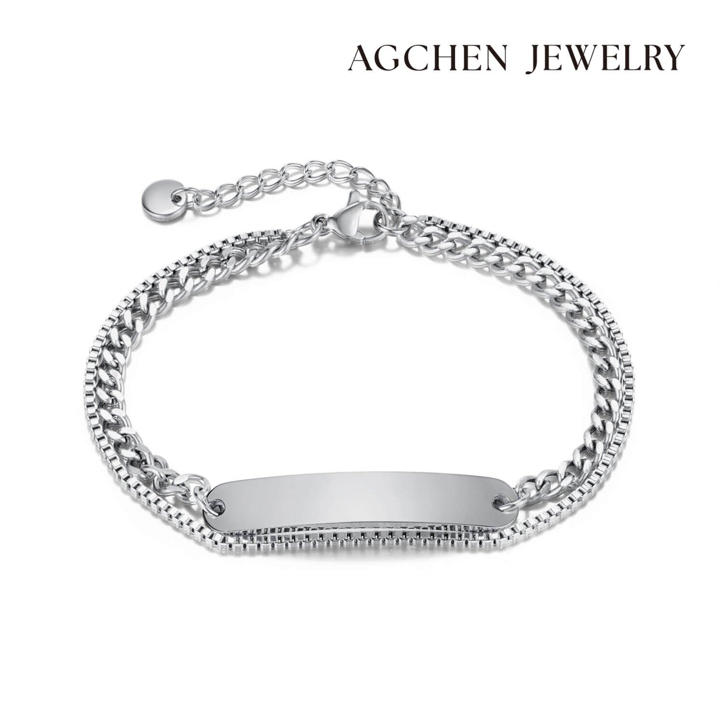 AG Dream Chaser Stainless steel Interlocking Chain Bracelet - AGCHEN JEWELRY,bracelet