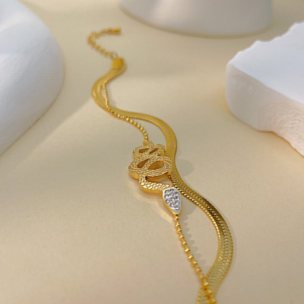 AG Golden Snake-Inspired Bracelet - AGCHEN JEWELRY,bracelet