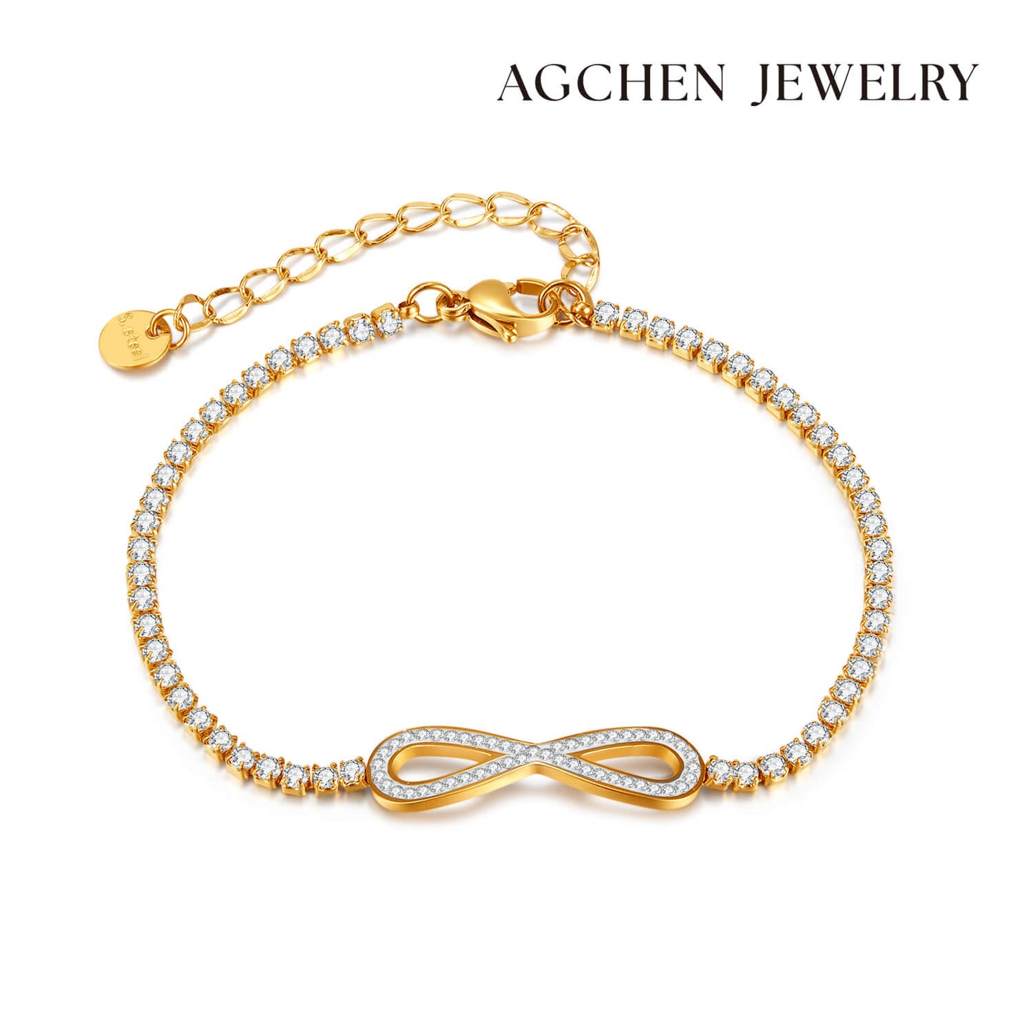 AG Golden Infinite Bracelet of Endless Light - AGCHEN JEWELRY,bracelet