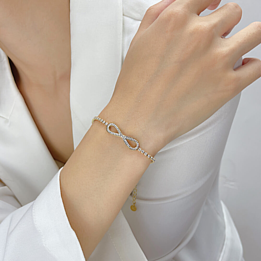 AG Golden Infinite Bracelet of Endless Light - AGCHEN JEWELRY,bracelet