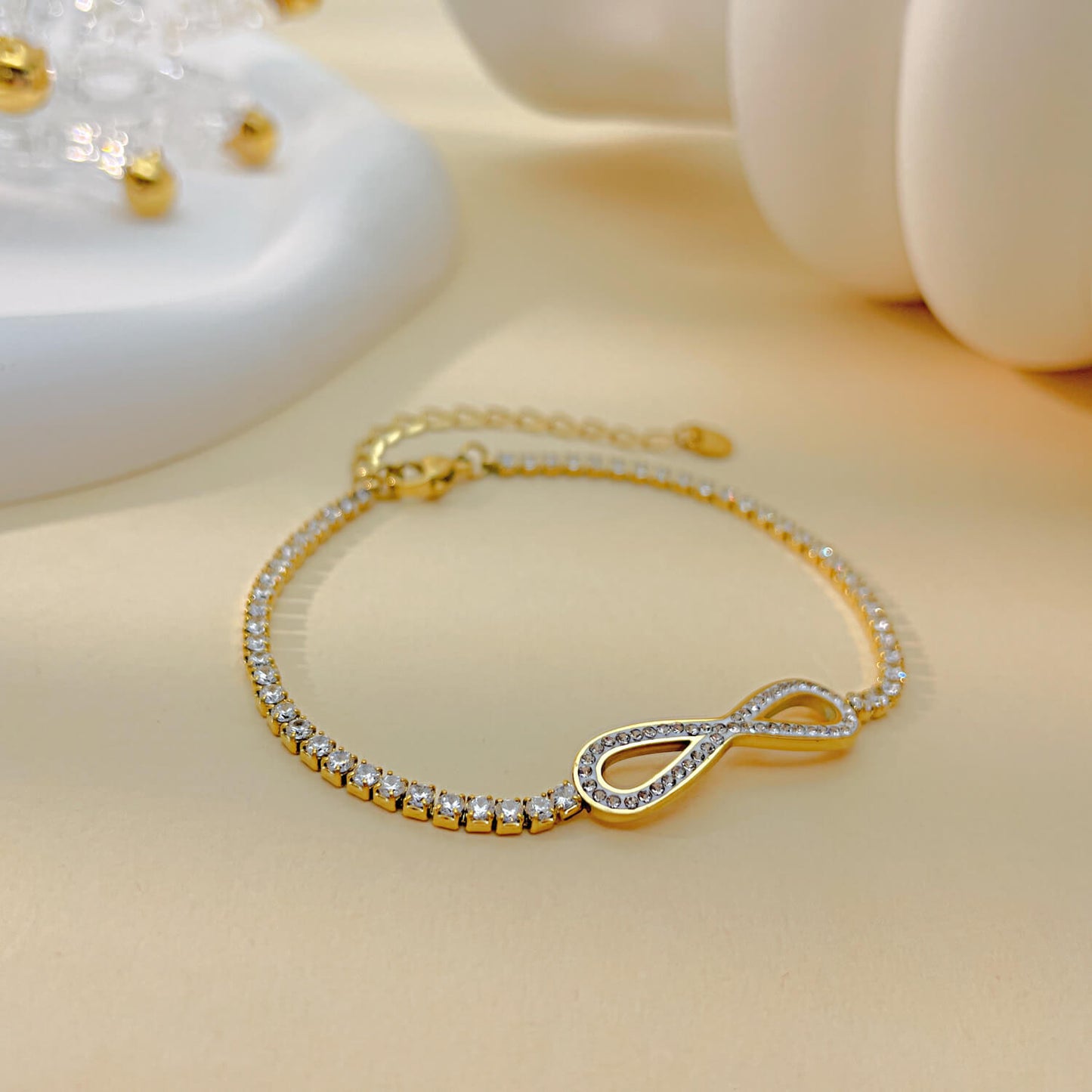 AG Golden Infinite Bracelet of Endless Light - AGCHEN JEWELRY,bracelet