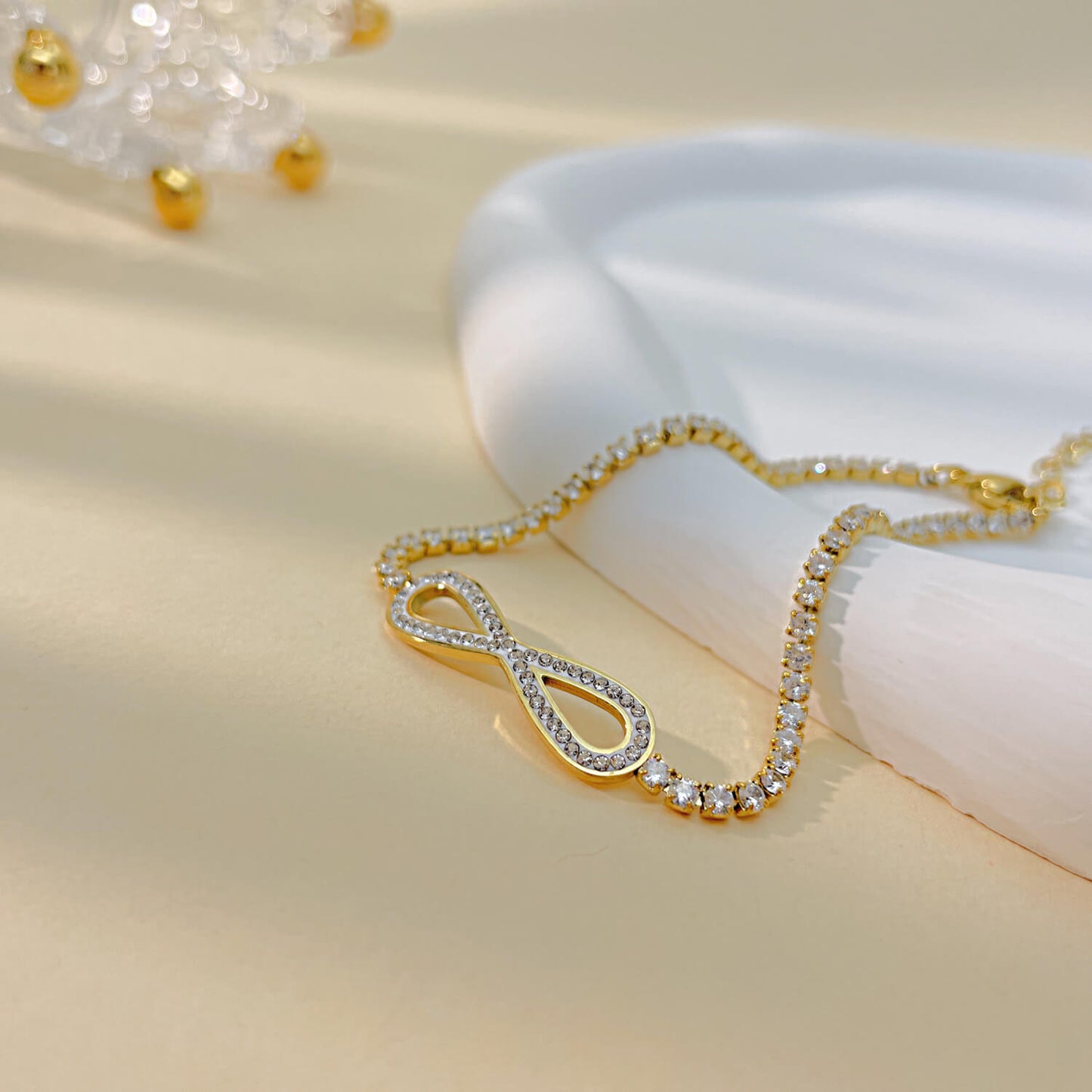 AG Golden Infinite Bracelet of Endless Light - AGCHEN JEWELRY,bracelet