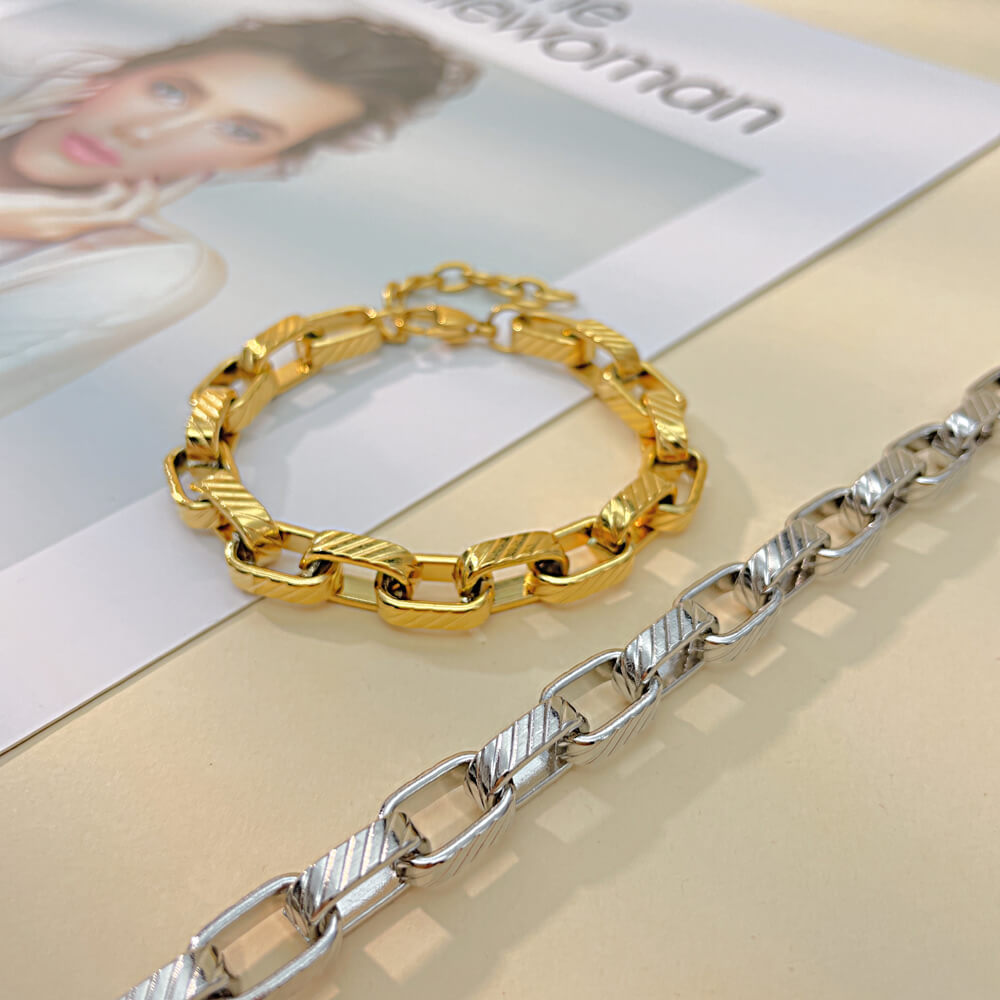 AG Timeless Commitment Curb Chain Stainless Steel Bracelet - AGCHEN JEWELRY,bracelet