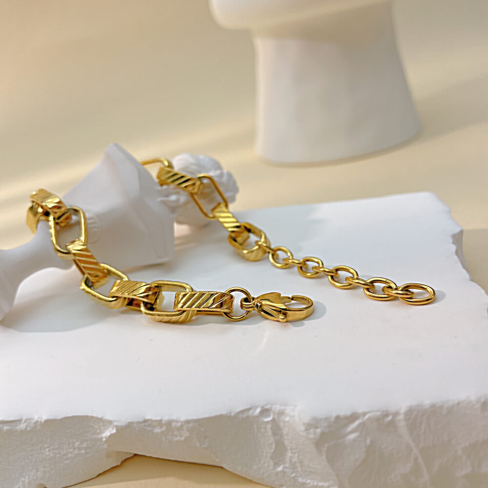 AG Timeless Commitment Curb Chain Stainless Steel Bracelet - AGCHEN JEWELRY,bracelet