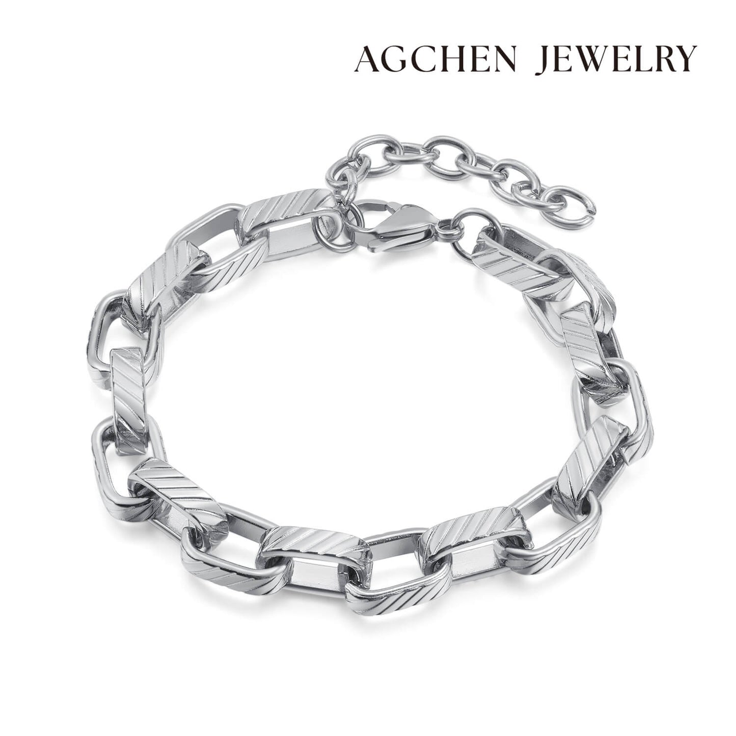 AG Timeless Commitment Curb Chain Stainless Steel Bracelet - AGCHEN JEWELRY,bracelet