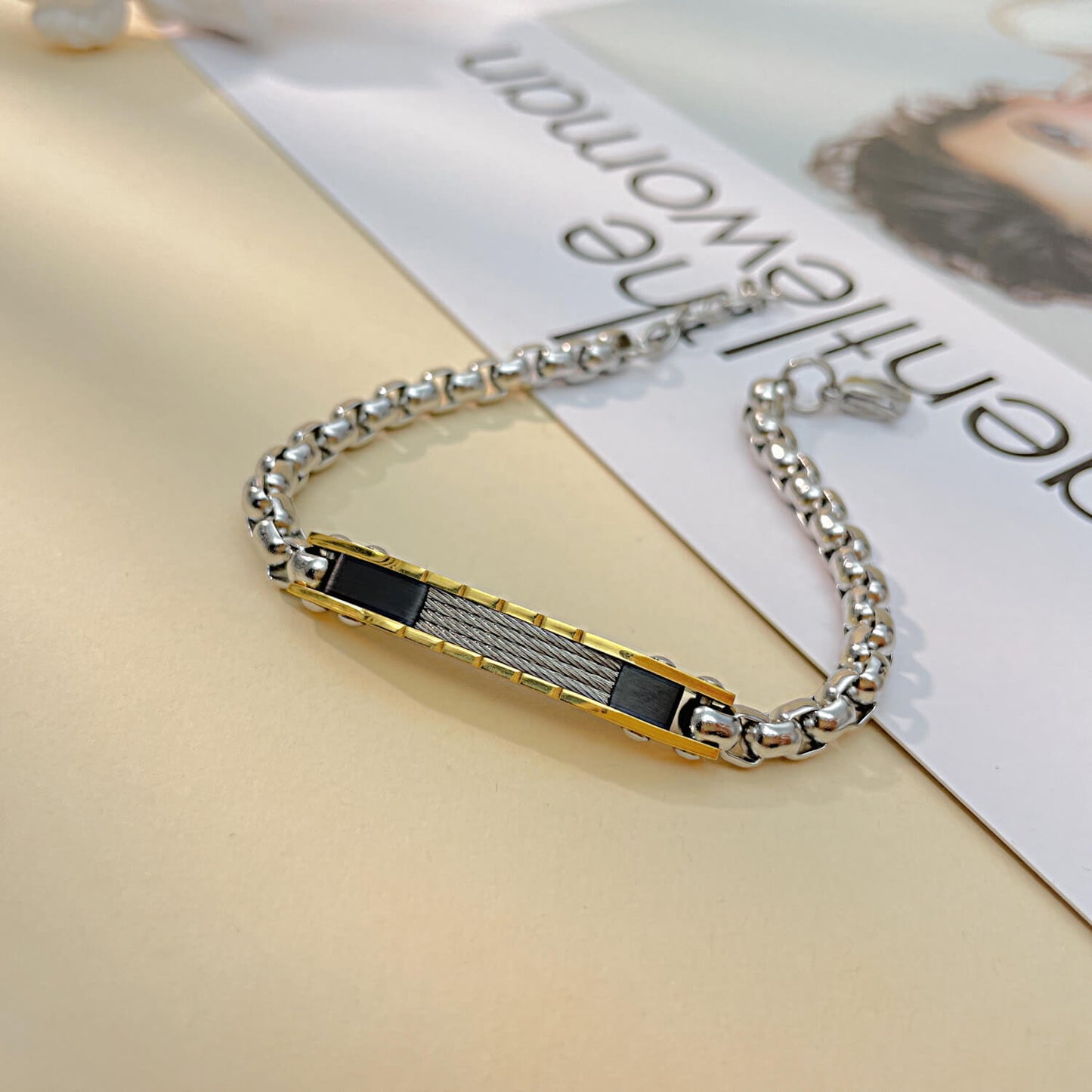 AG Lovers' Forever In Faith Bracelet With Gold-plated Stainless Steel - AGCHEN JEWELRY,lover bracelet