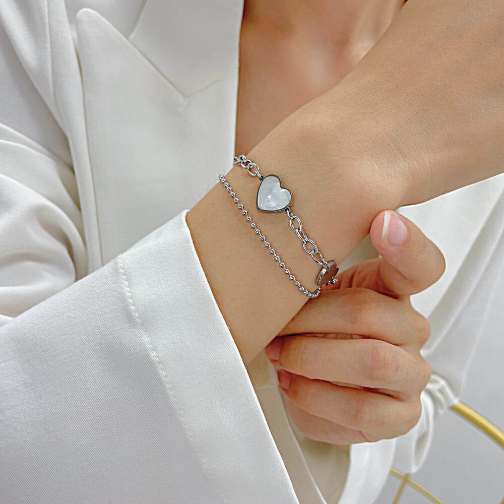AG Pearl Oyster Heart-Shape Gold Bracelet - AGCHEN JEWELRY,bracelet