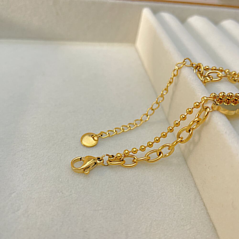 AG Pearl Oyster Heart-Shape Gold Bracelet - AGCHEN JEWELRY,bracelet