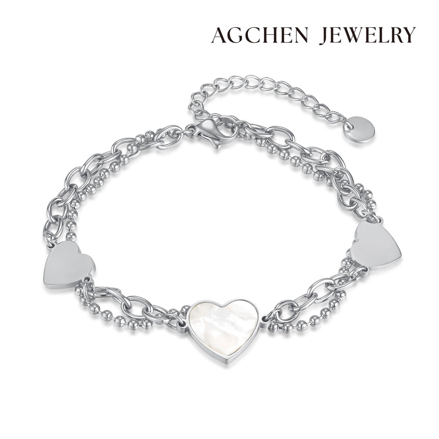 AG Pearl Oyster Heart-Shape Gold Bracelet - AGCHEN JEWELRY,bracelet