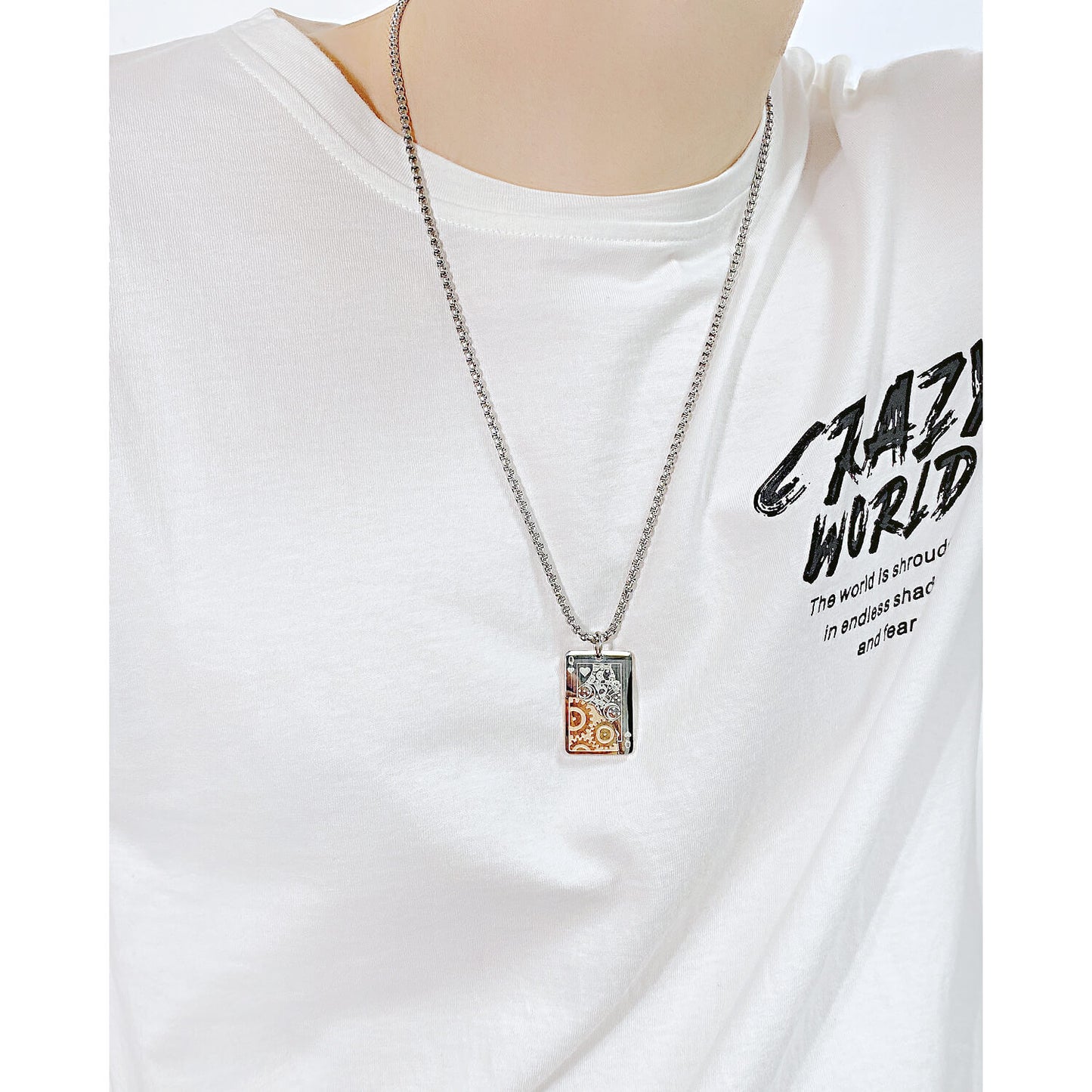 AG Lovers' King and Queen Pendant Necklace - AGCHEN JEWELRY,men necklace