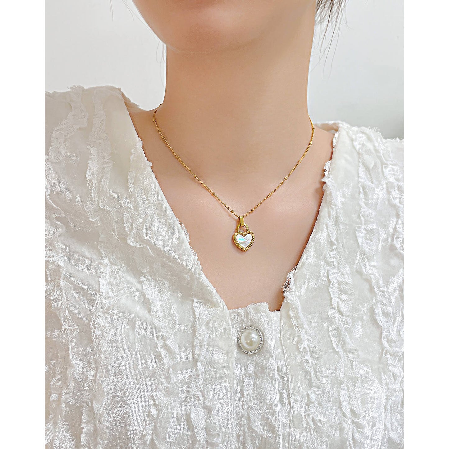 AG Loyalty Black Gold Heart Pendant Necklace - AGCHEN JEWELRY,necklace