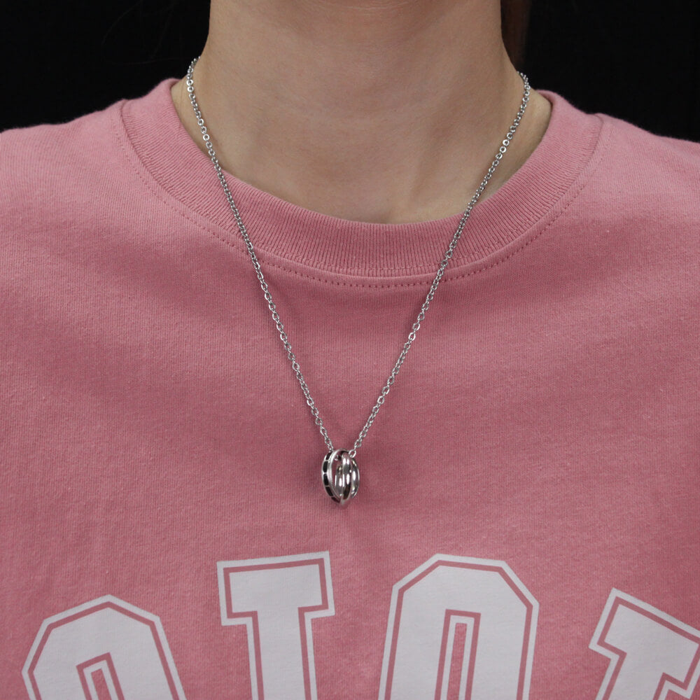 AG Love and Commitment Crossing Ring Pendant Necklace - AGCHEN JEWELRY,men necklace