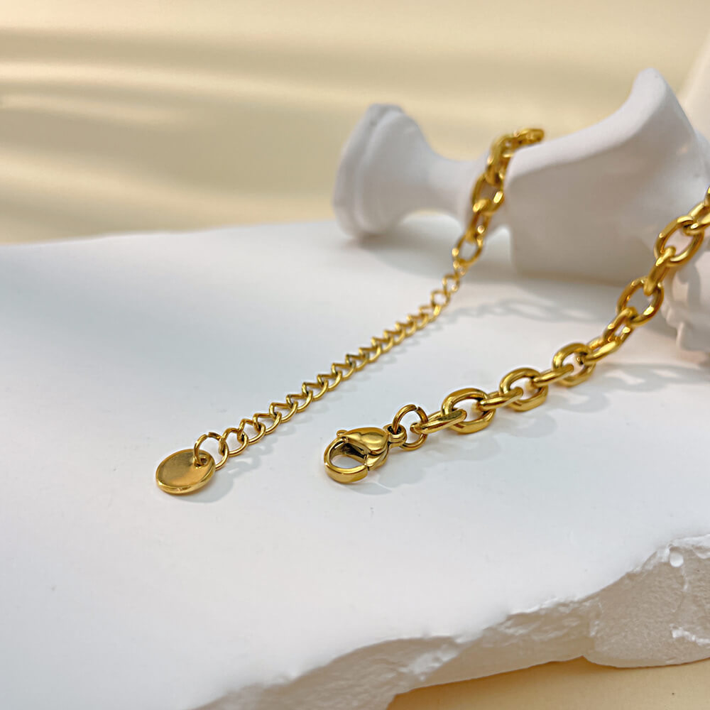 AG Exquisite Gold Stainless Steel Necklace With Pearls - AGCHEN JEWELRY,necklace