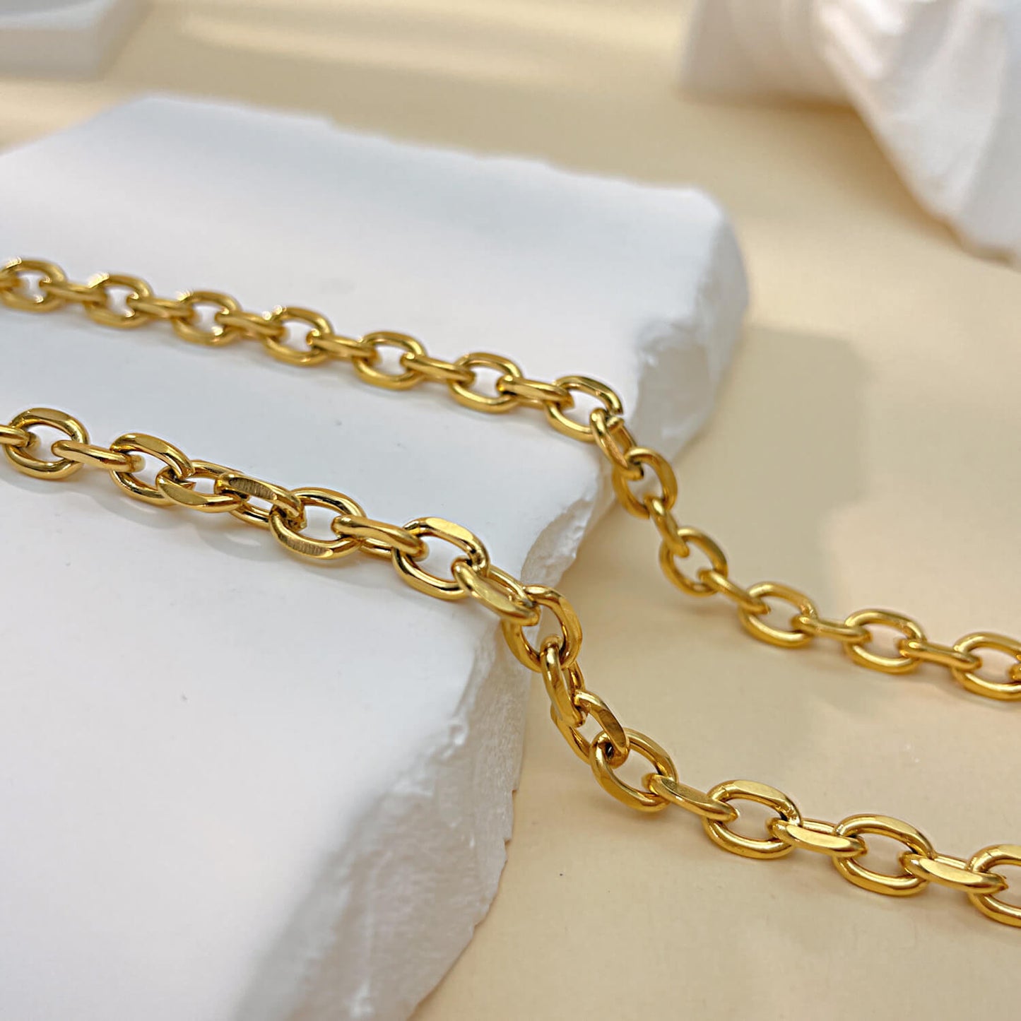 AG Exquisite Gold Stainless Steel Necklace With Pearls - AGCHEN JEWELRY,necklace