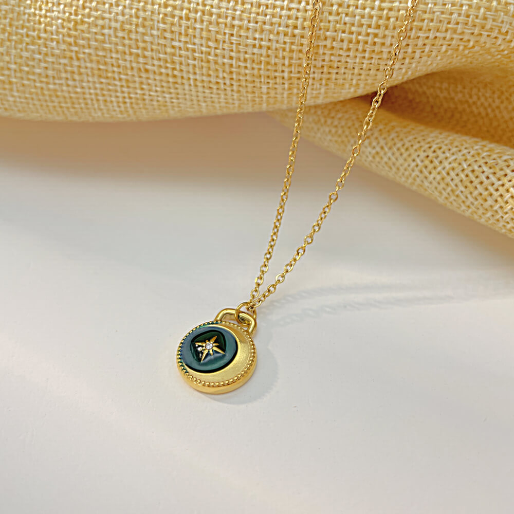 AG Eternal Glory Gold Pendant Stainless Steel Necklace - AGCHEN JEWELRY,necklace