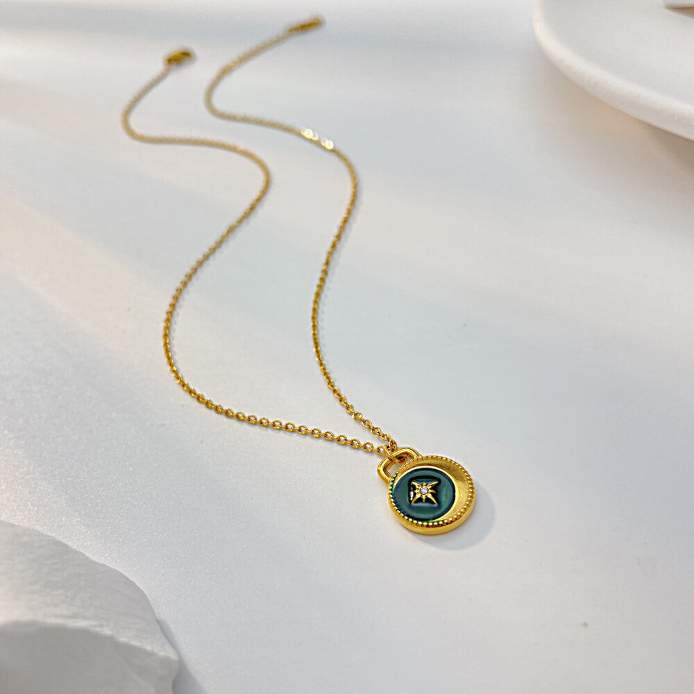 AG Eternal Glory Gold Pendant Stainless Steel Necklace - AGCHEN JEWELRY,necklace