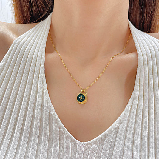 AG Eternal Glory Gold Pendant Stainless Steel Necklace - AGCHEN JEWELRY,necklace