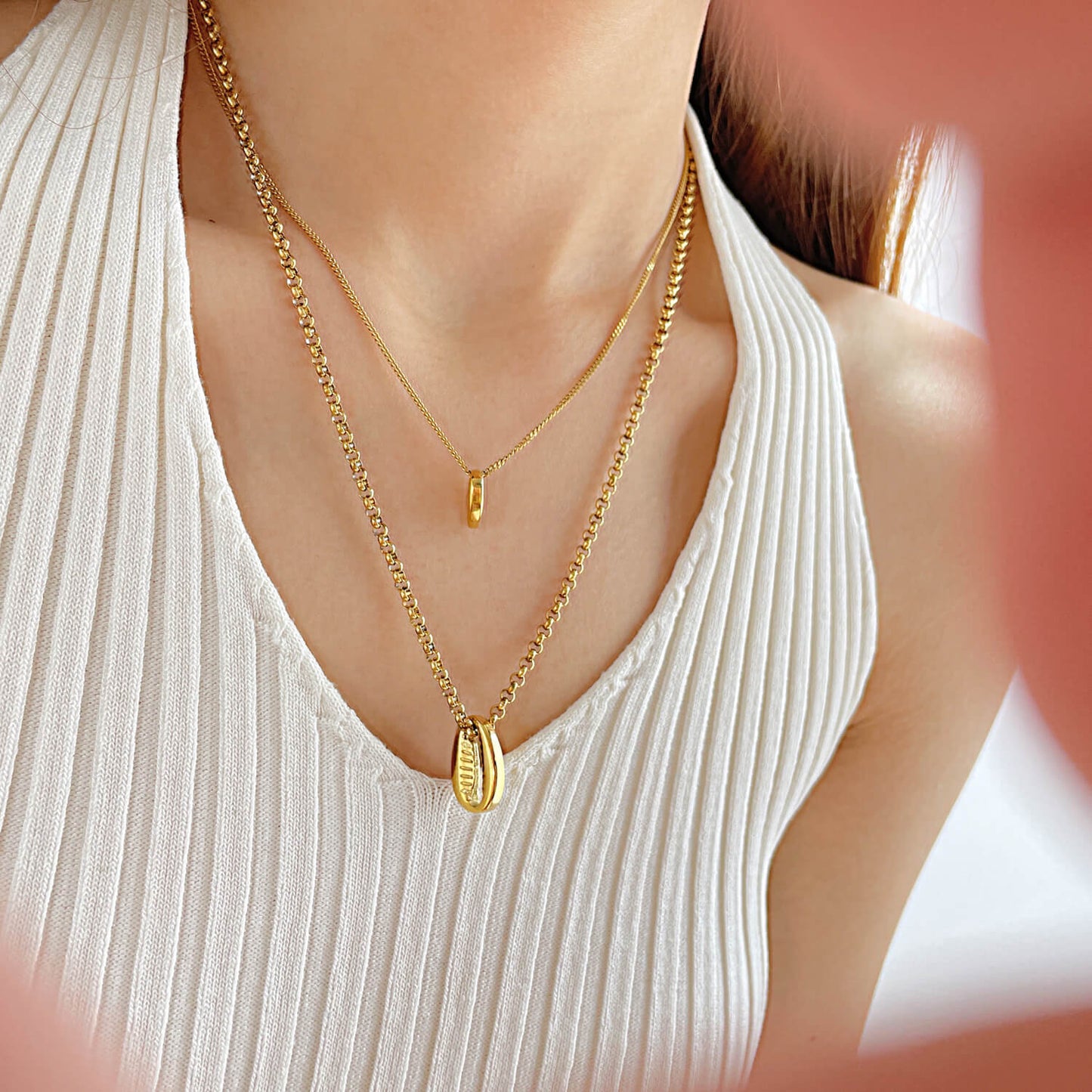 AG Gold Twins Sprouting Seeds Pendant Necklace - AGCHEN JEWELRY,necklace
