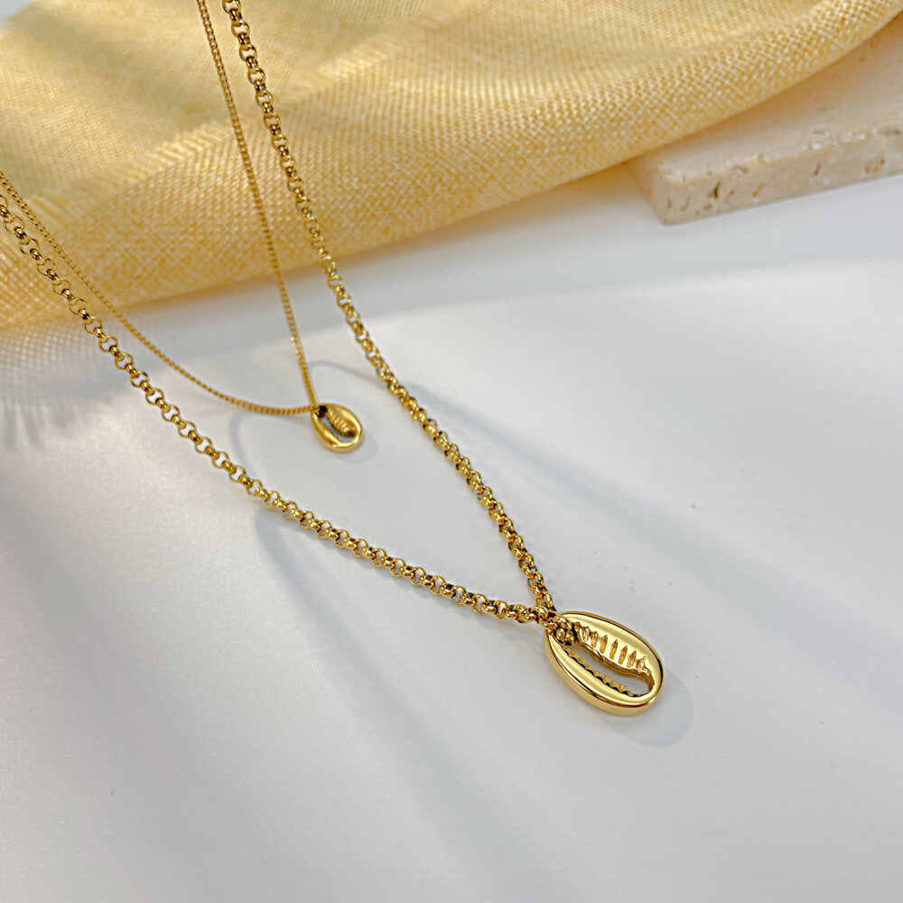 AG Gold Twins Sprouting Seeds Pendant Necklace - AGCHEN JEWELRY,necklace