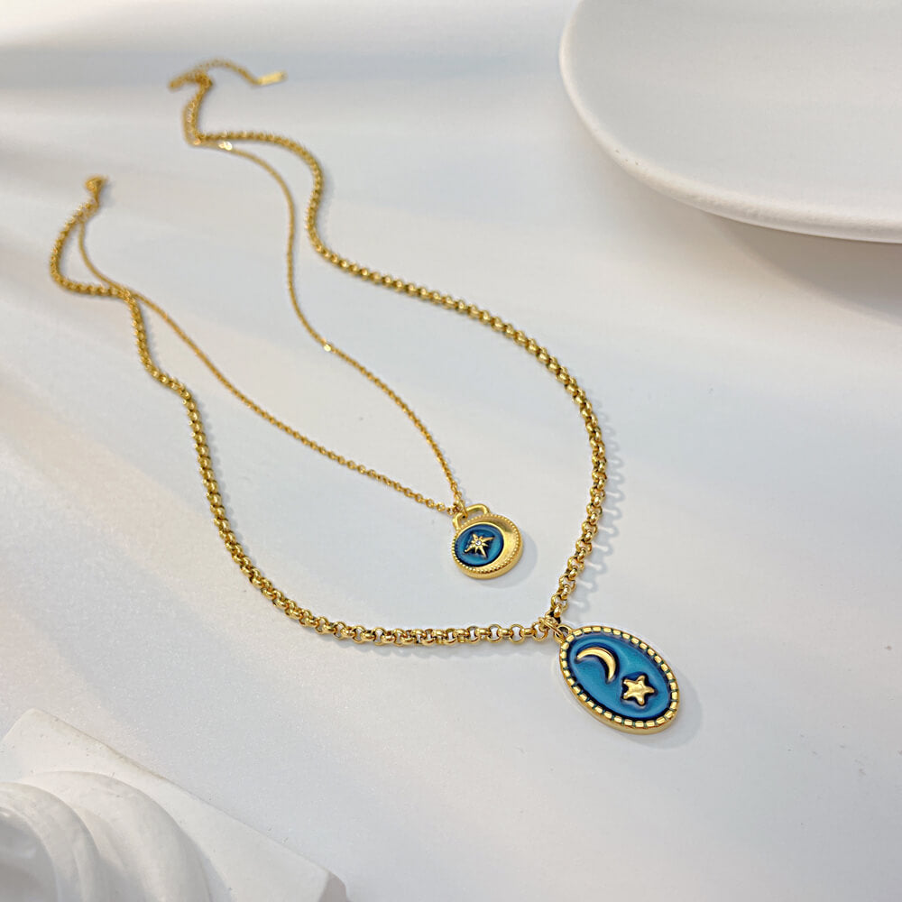 AG Dazzling Starry Sky Dreaming Pendant Necklace - AGCHEN JEWELRY,necklace