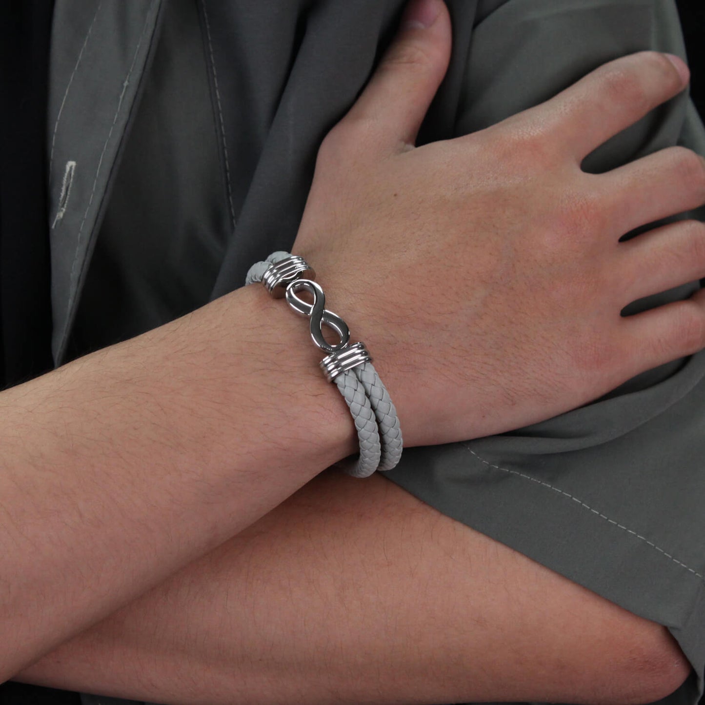 AG Mens Stainless Steel Infinity Symbol Bracelet For Eternal Friendship - AGCHEN JEWELRY,man bracelet
