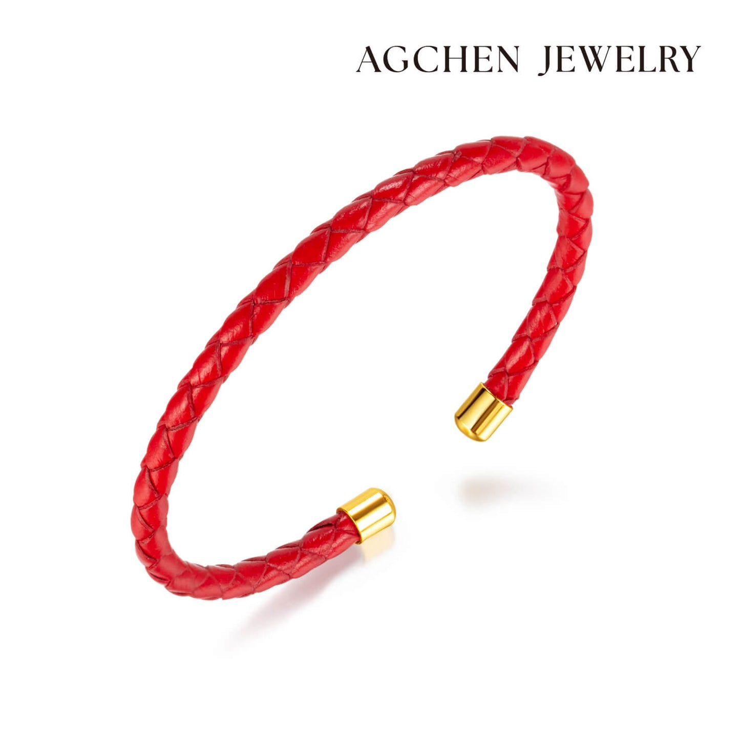 AG Glistening Leather Woven Bracelet - AGCHEN JEWELRY,bracelet