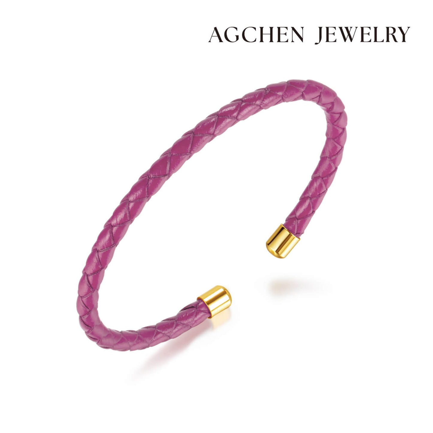 AG Glistening Leather Woven Bracelet - AGCHEN JEWELRY,bracelet