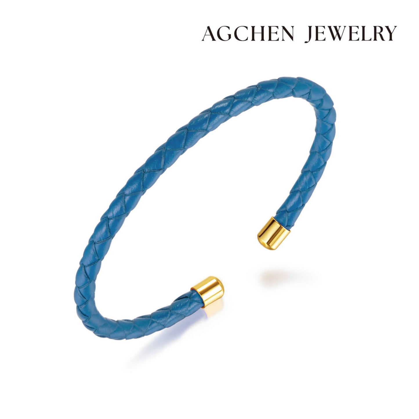 AG Glistening Leather Woven Bracelet - AGCHEN JEWELRY,bracelet