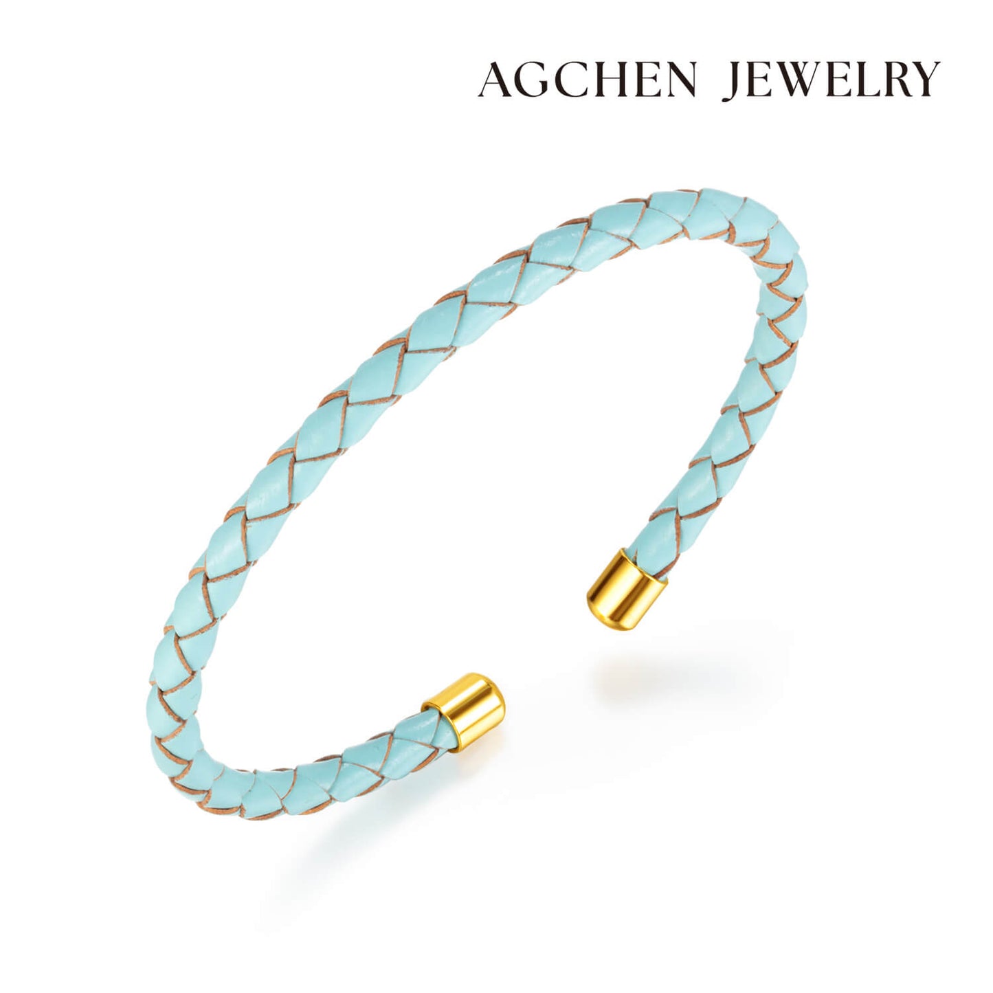 AG Glistening Leather Woven Bracelet - AGCHEN JEWELRY,bracelet